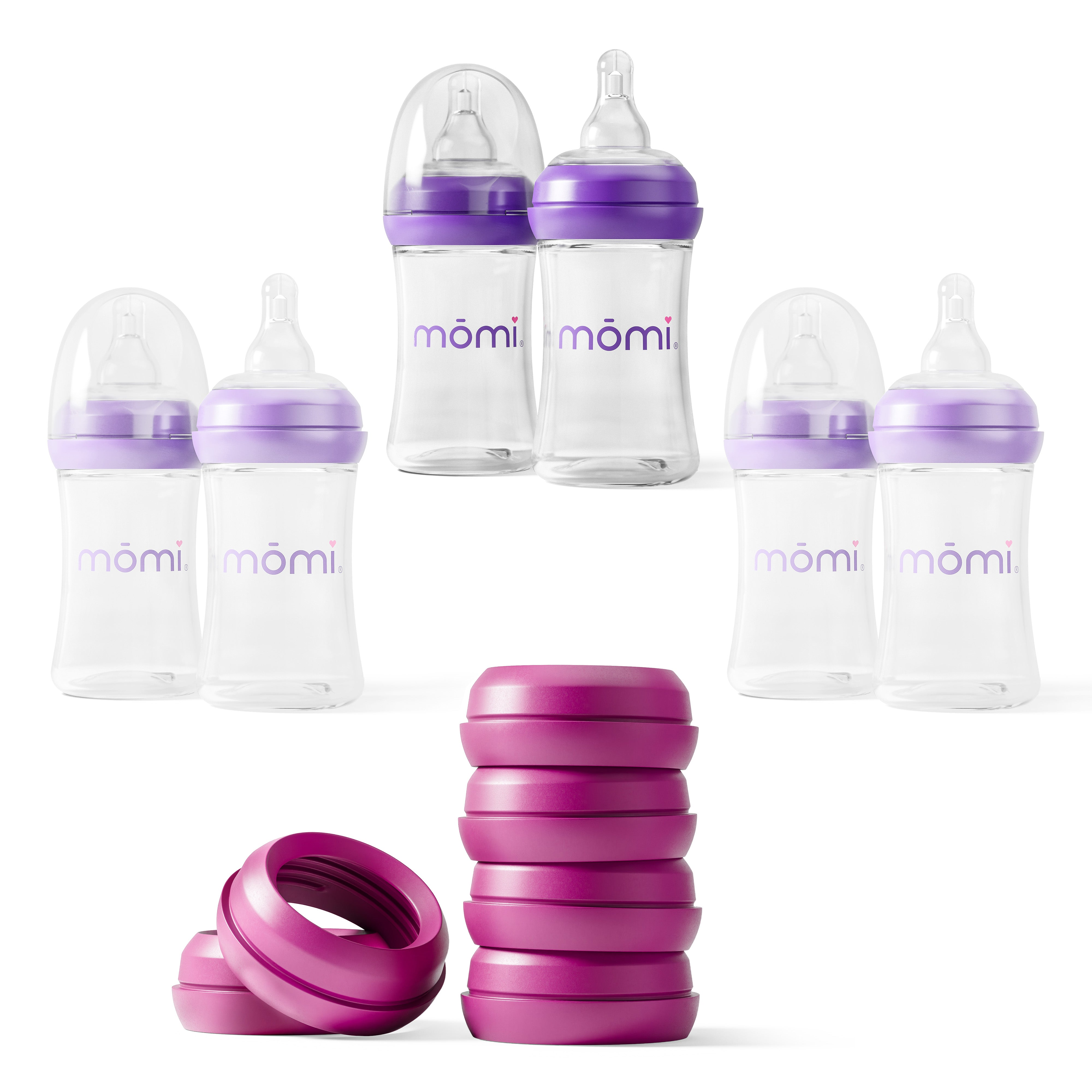 momi vibes breast-like bottle sets - orchid