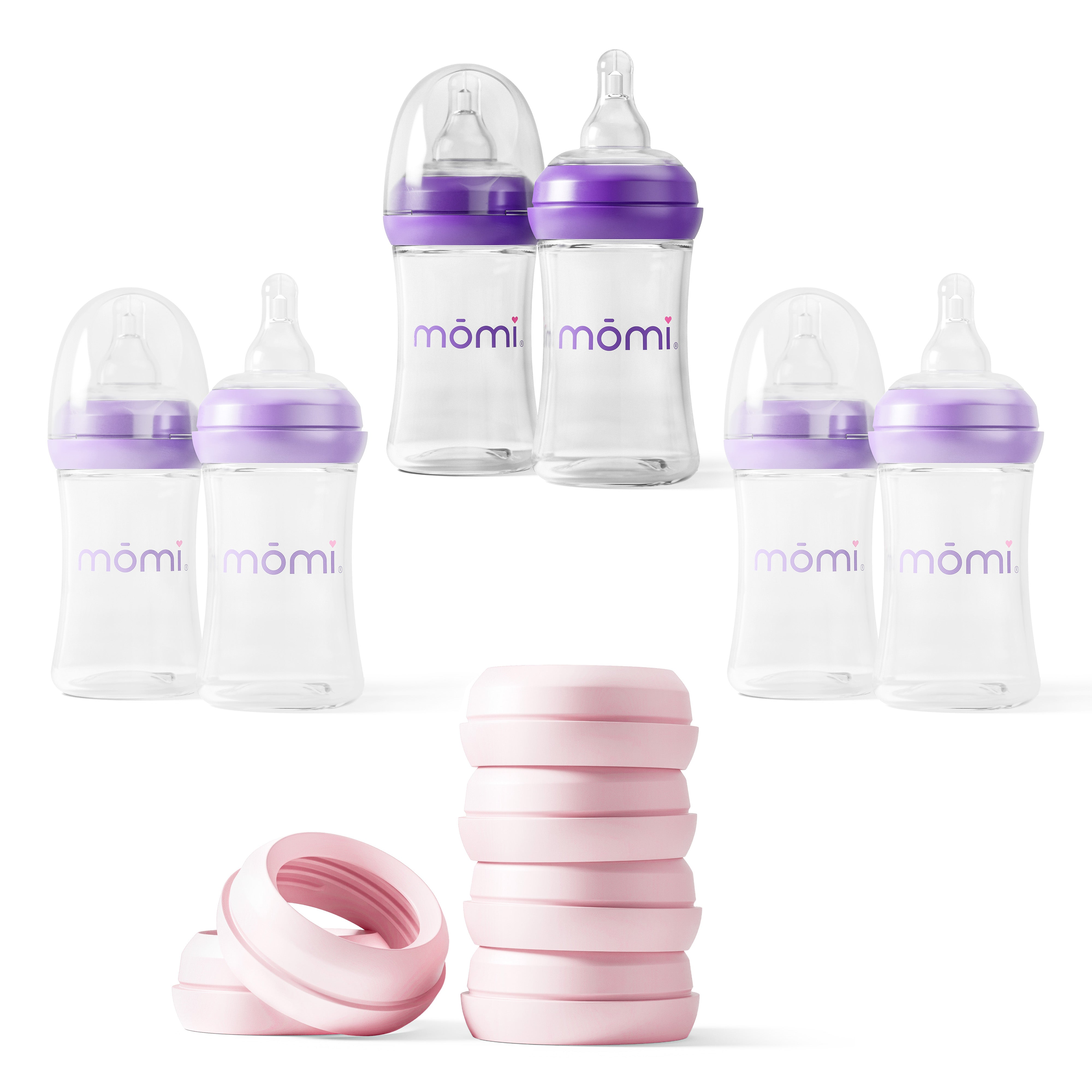 momi vibes breast-like bottle sets - seashell