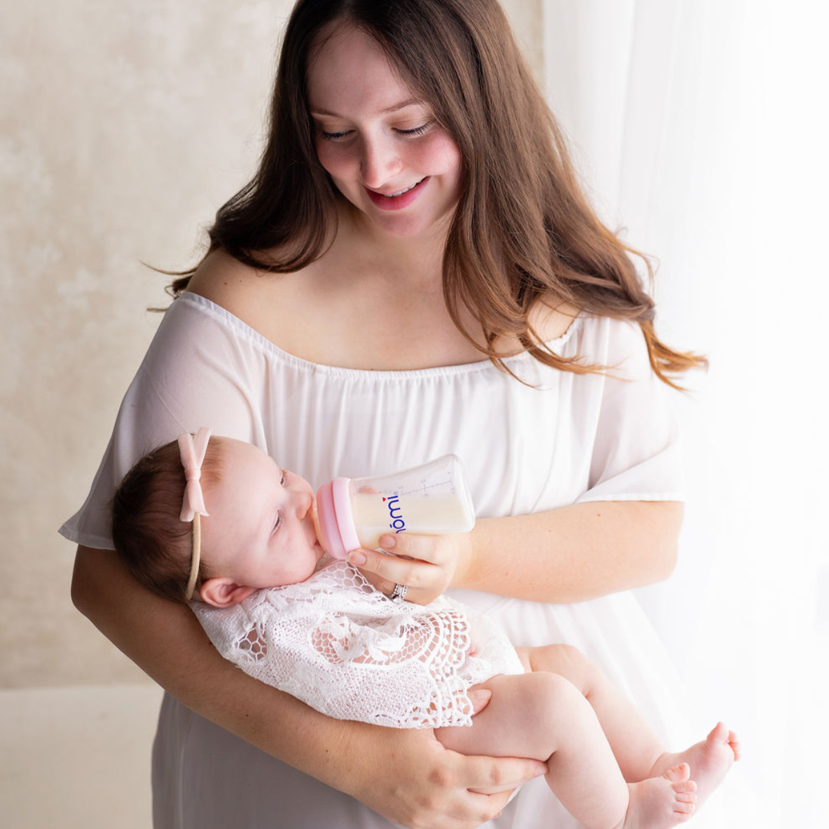 momi vibes breast-like bottle sets - seashell