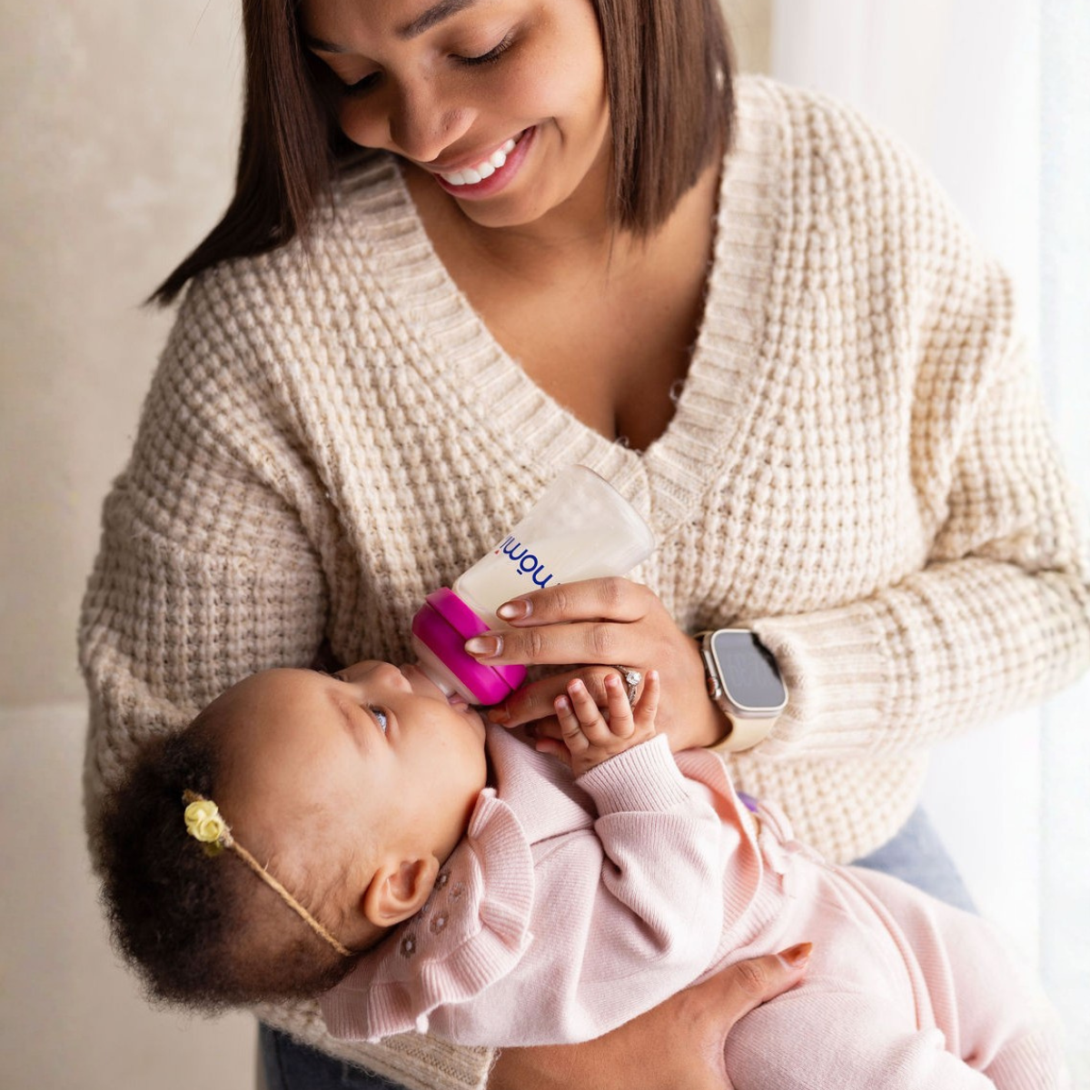 momi vibes breast-like bottle sets - orchid