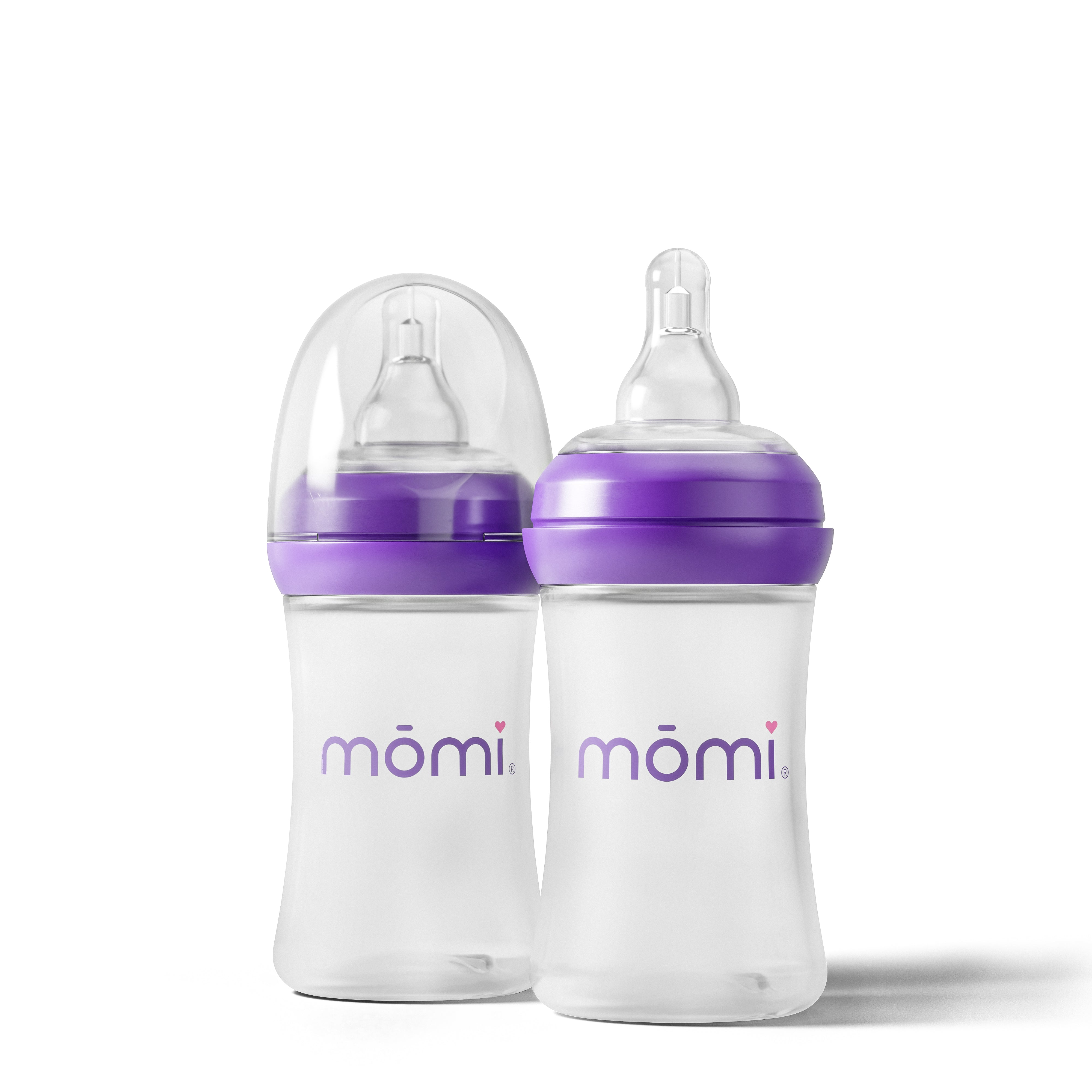 mōmi breast-like bottle sets, 4oz purple